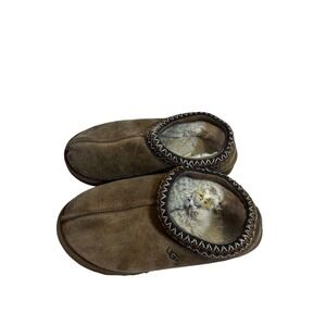 UGG Tasman Slippers Size 7 Chestnut Brown Suede Braid Slip On Shoes Womens